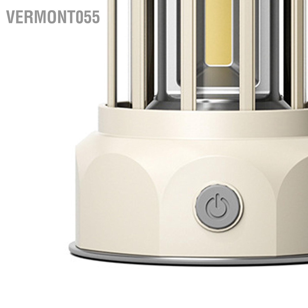 Có thể bán buôn Đèn Lồng Cắm Trại COB Retro ABS Sắt Mạ Chrome Di Động Cho Câu Cá Ngoài Trời Vermont055 Hàng giao ngay