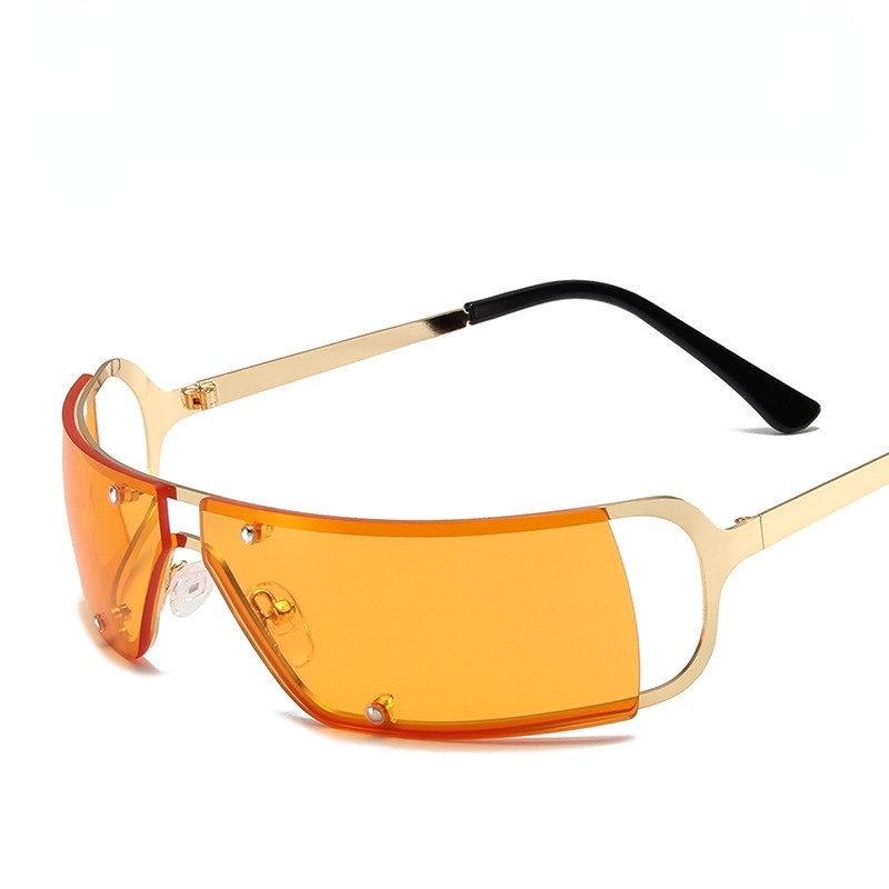 Kính Mát Gọng Vuông Kim Loại Thời Trang Cho Nam Nữ