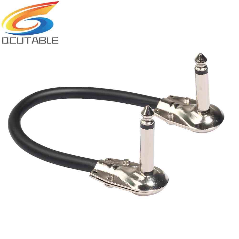 Right Angle 15cm 6.35mm Male to Male Guitar Patch Cable for Effect Pedals