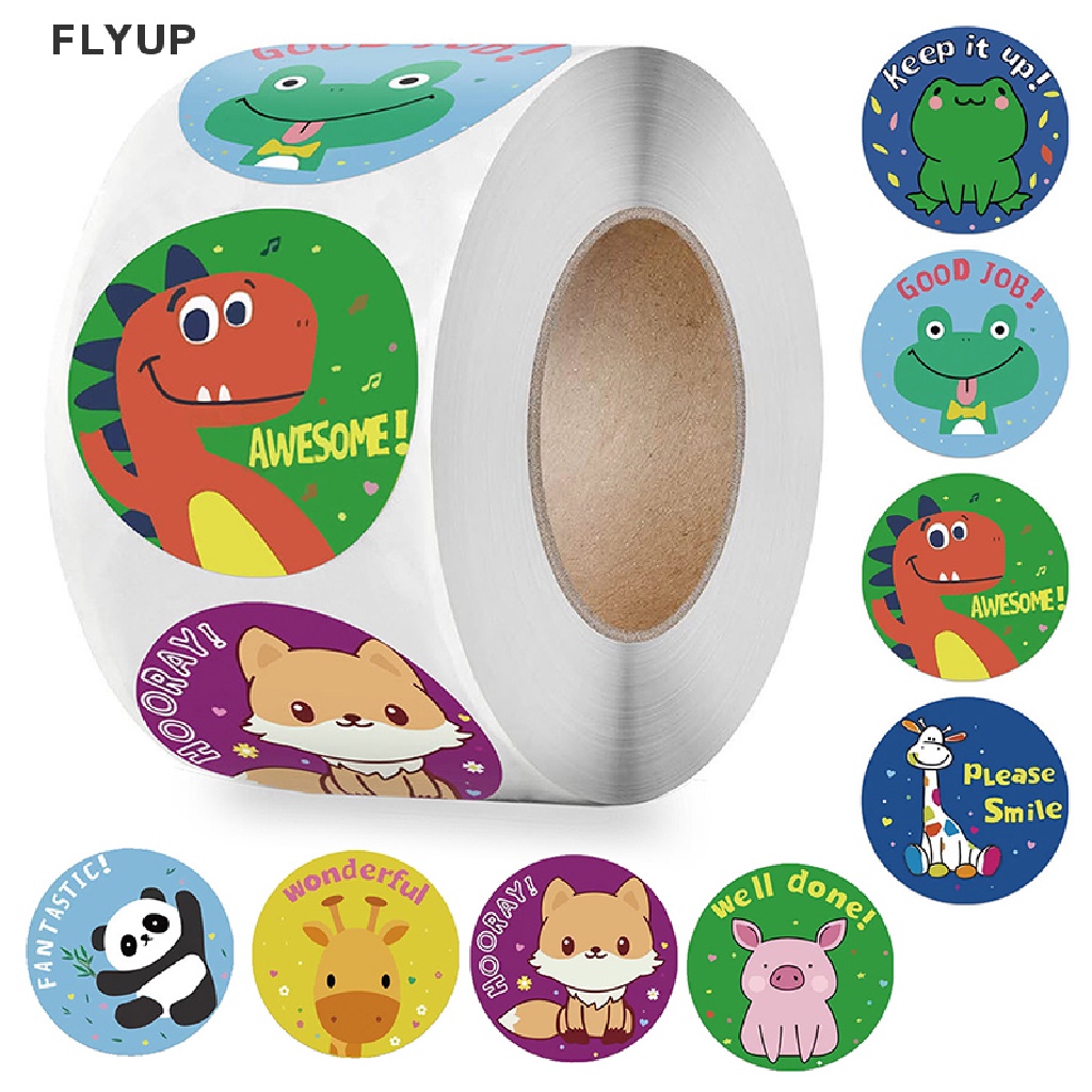 FLYUP 500pcs Animals cartoon Stickers for kids toys er teacher reward er  VN