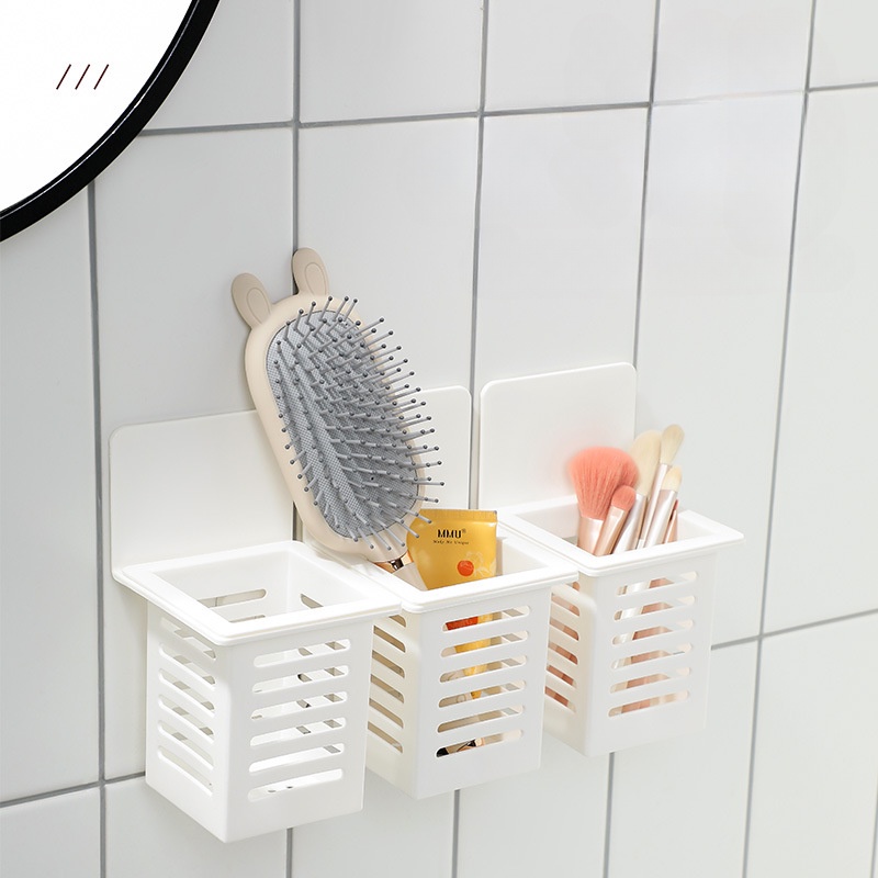 Giá Đỡ Dụng Cụ Trang Điểm / Đồ Dùng Gắn Tường Không Cần Khoan Lỗ Đa Năng