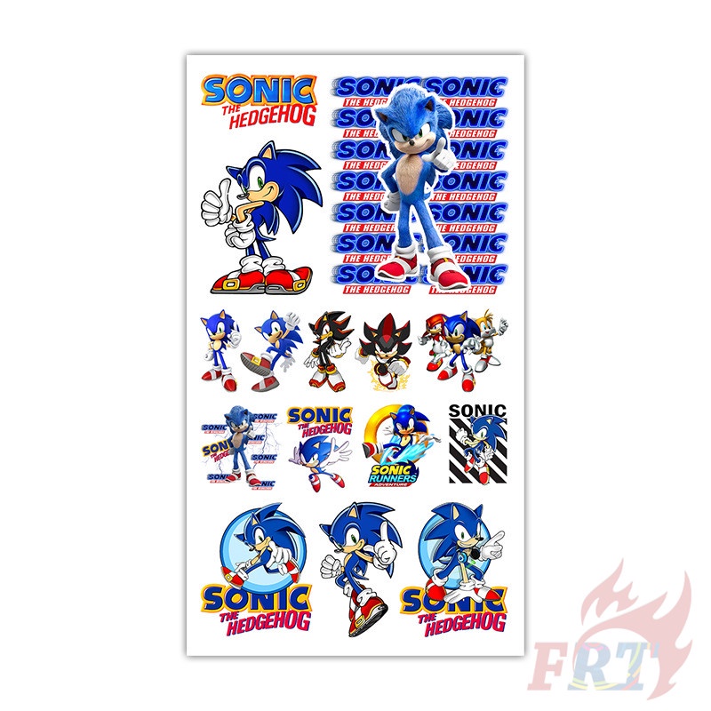 ❣️1 Tấm Hình Xăm Dán Hình Nhím Sonic❣️ Hình Xăm Dán Chống Thấm Nước Quyến Rũ