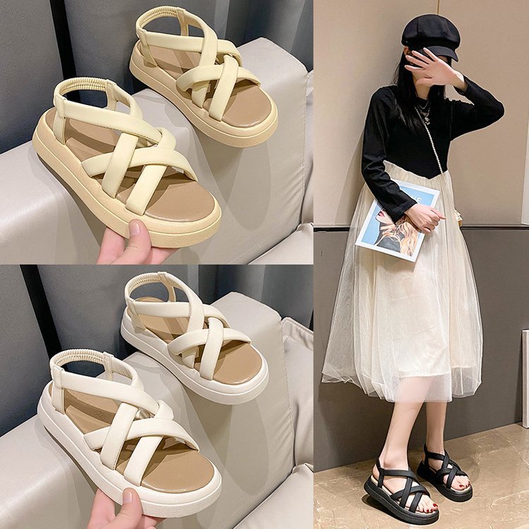 JY314-Giày Xăng Đan Đế Dày Nữ Mùa Hè Mới Phiên Bản Hàn Quốc Sinh Viên