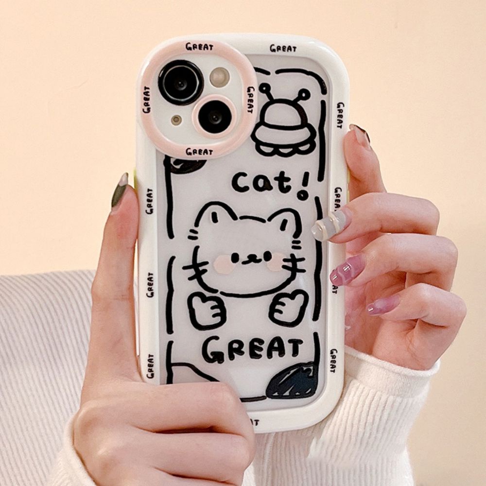 Ốp Điện Thoại TPU Mềm Dày Dặn Chống Sốc In Họa Tiết Graffiti Dễ Thương Dành Cho IPhone 11 12 13 14 Pro Max