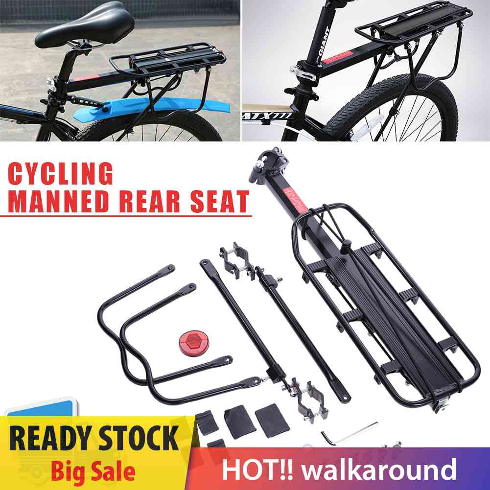 Bicycle Outdoor Mountain Bike Black Rear Pannier Carrier Rack Seat Post Kit