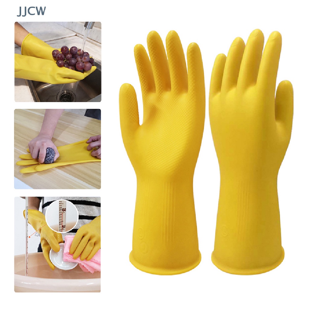 Găng Tay Cao Su Latex Gân Dày Chống Mài Mòn Rửa Chén Qkw