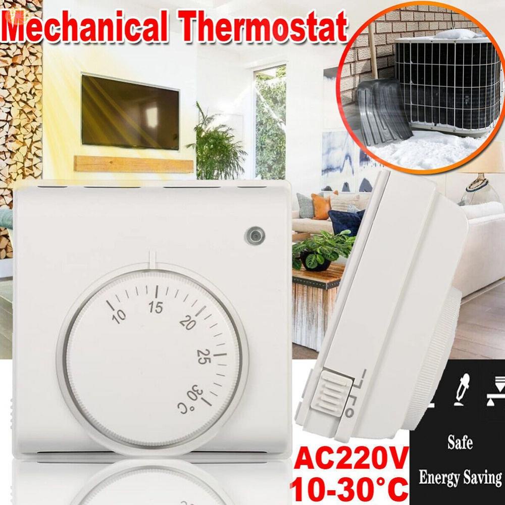 【VARSTR】Thermostat Mechanical Room White 2-wire 220V AC ABS For Hotel Restaurant