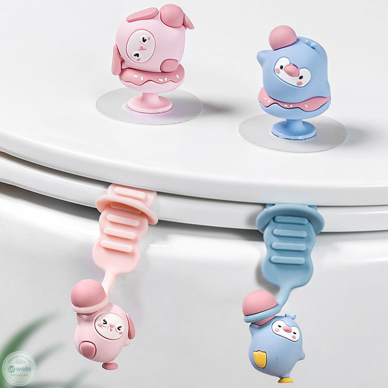 Dụng Cụ Mở Nắp Bồn Cầu Kiểu Dáng Hoạt Hình Dễ Thương