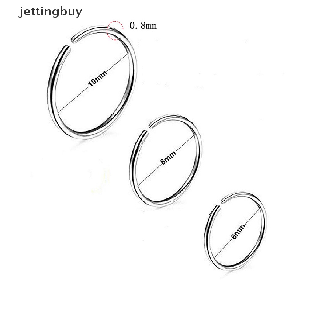 Bộ 9 Khuyên Mũi Dạng Hở Bằng Thép Không Gỉ QDD