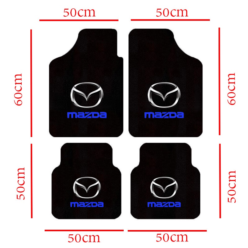 Bộ 4 Thảm Lót Sàn Xe Hơi Chống Trượt Cho Mazda Mazda2 Mazda6 CX-3 CX-5 CX-4 CX-7 CX-9 Atenza Axela