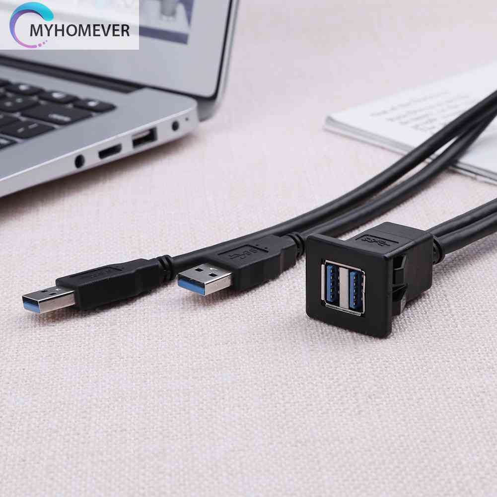Dây Cáp Nối Dài 1m / 3.3ft Hai Cổng Usb 3.0 A Sang Usb 3.0 A Chuyên Dụng Cho Xe Hơi
