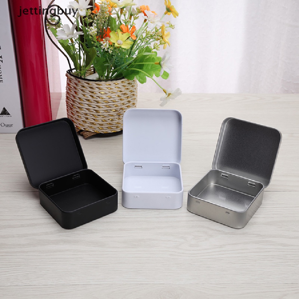 Hộp Thiếc Mini Hình Vuông Đựng Đồ Tiện Dụng