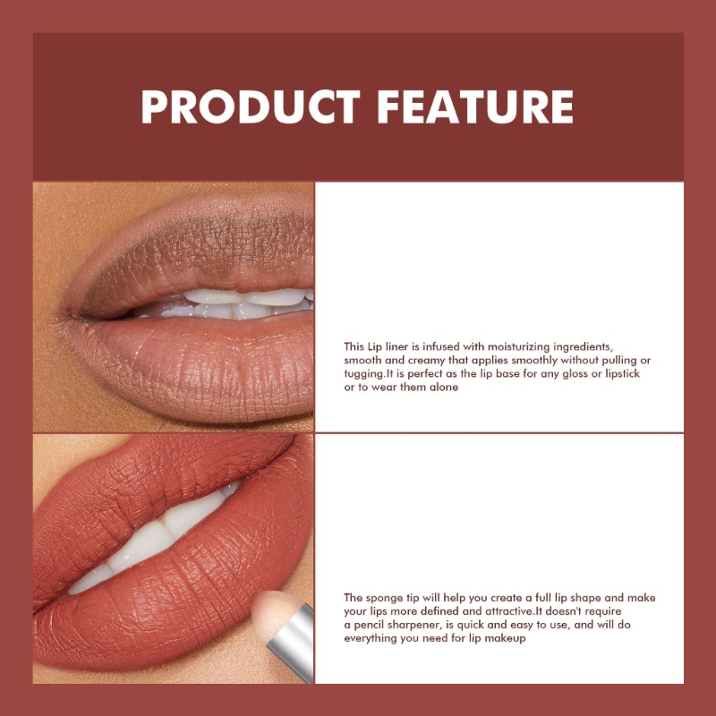 Chì Kẻ Viền Môi Chống Thấm Nước Và Lâu Trôi Cao Cấp