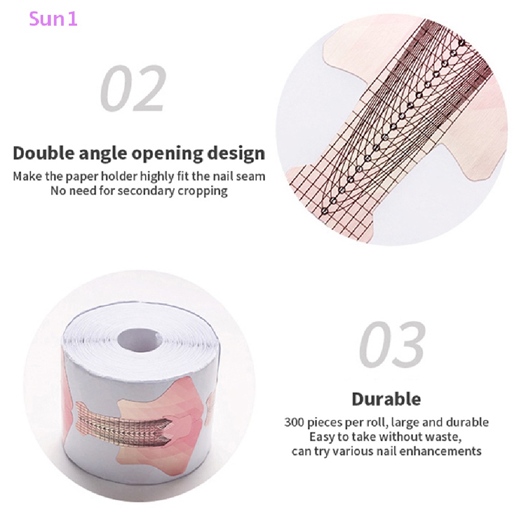 Set 100 / 300 Tờ Giấy Hỗ Trợ Nối Dài Móng Tiện Dụng