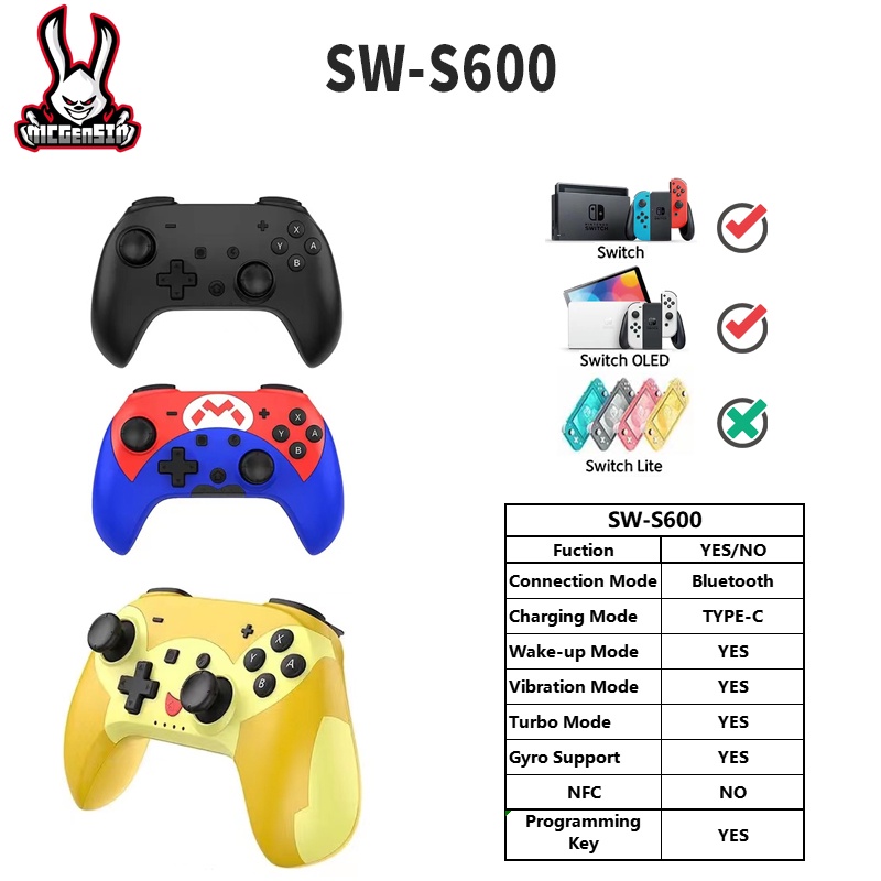 Tay Cầm Chơi Game Không Dây Kết Nối Bluetooth Chuyên Dụng Cho Nintendo SWITCH PRO Tubro