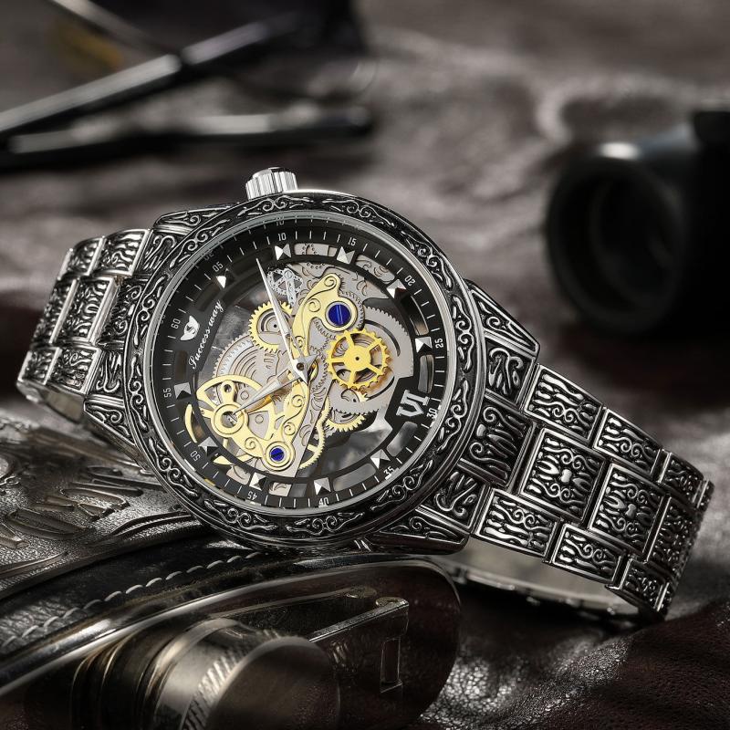 Đồng hồ nam chống nước chính hãng đẹp máy nhật cao cấp dây thép dây kim loại Thời trang Màu vàng đồng hồ đeo tay nam