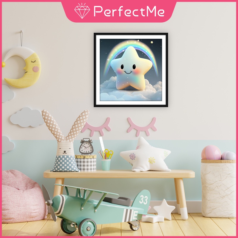 Bộ Tranh Đính Đá 5D Tự Làm 30x30cm Hình Ngôi Sao Nhỏ