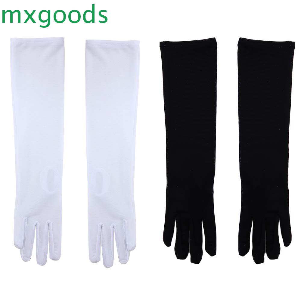 Bao tay đen dài 38cm phối lưới xuyên thấu nhiều màu thời trang cho nữ