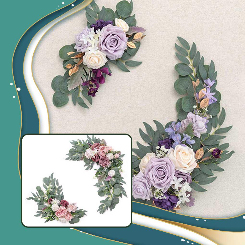 Set 2 Bó Hoa Giả Trang Trí Tiệc Cưới / Chào Mừng