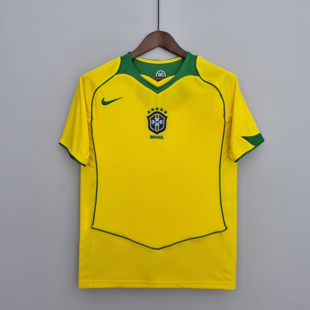 Áo Bóng Đá Đội Tuyển Brazil 2004 Phong Cách Retro