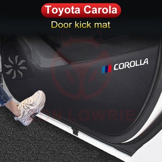 Thích hợp cho Toyota Toyota Corolla Corolla Door Kick Pad Co-pilot Miếng dán bảo vệ bằng sợi Carbon Nhãn dán nội thất Phim chống trầy xước Trang trí nội thất