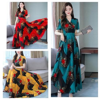 [Ảnh thật] Đầm Maxi Nữ Hoa Duyên Dáng Thanh Lịch Cao Cấp ST4541