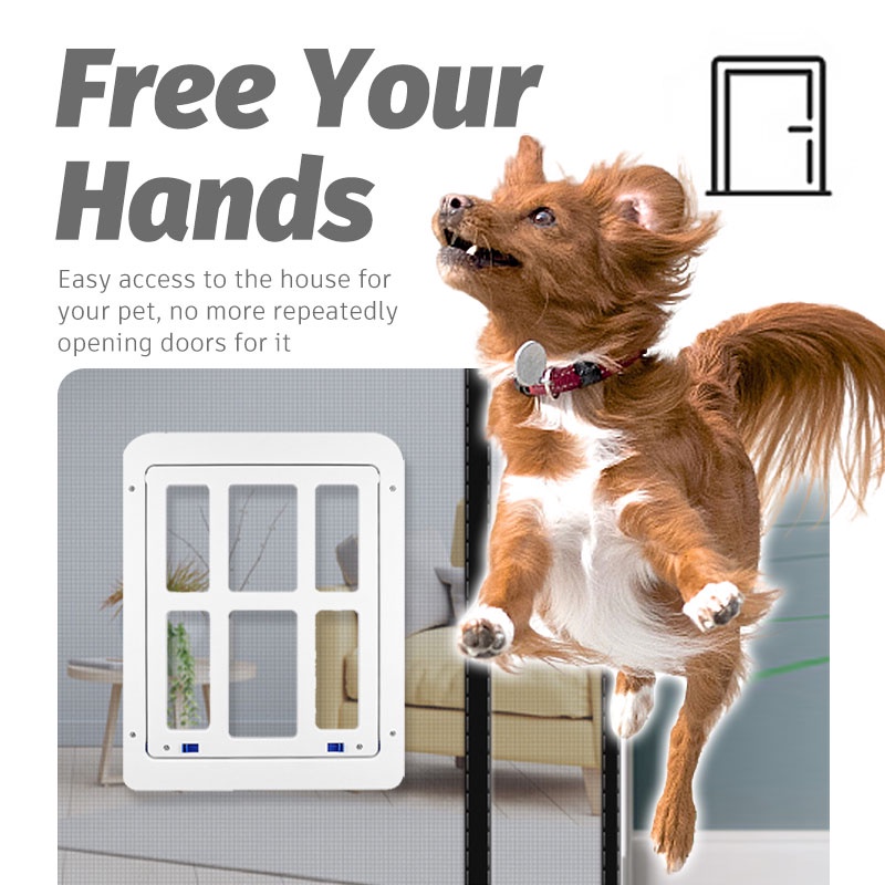 HamshMoc Cửa Nắp Gập Tự Động Đóng Dễ Lắp Đặt Kích Thước Lớn Siêu Bền Cho Thú Cưng