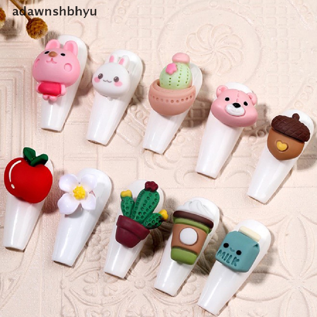 Hộp Nhựa Resin 6 Ngăn Hình Thỏ Hoạt Hình Trang Trí Móng Tay