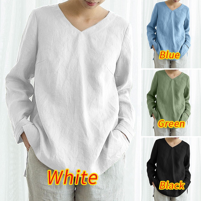 Áo nữ ZANZEA tay dài cổ chữ V thời trang quyến rũ