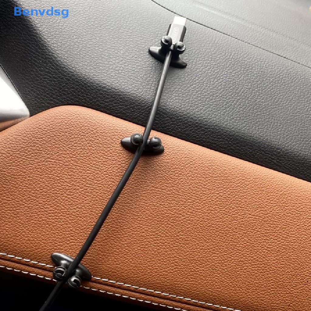 Bộ 10 Kẹp Giữ Dây Cáp Sạc Điện Thoại Gắn Bảng Điều Khiển Xe Hơi