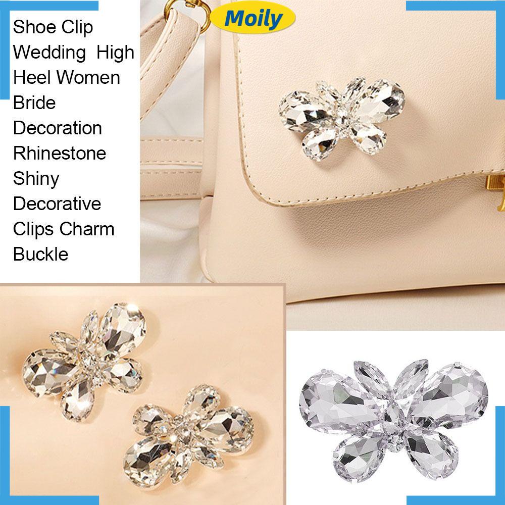 1 Cặp Nút Khóa Giày Hình Bướm Trang Trí Cho Cô Dâu