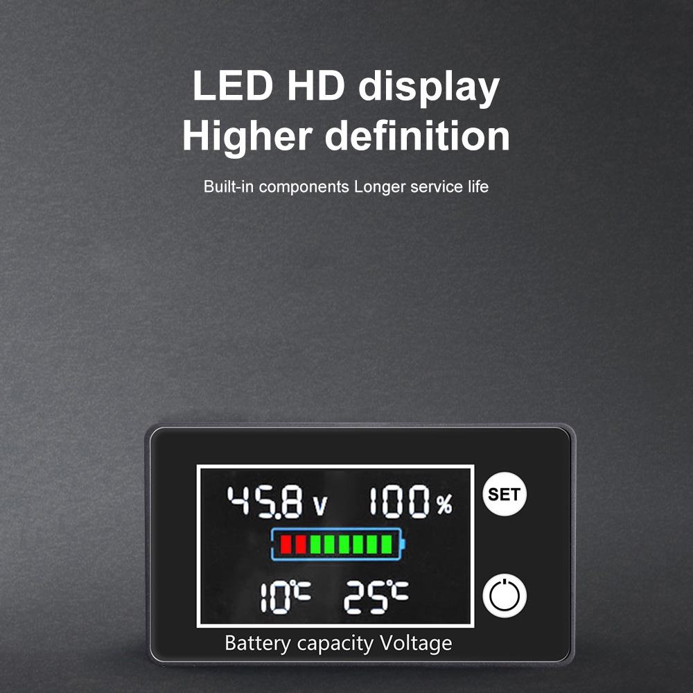 DIYMORE Máy Đo Dung Lượng Pin Kỹ Thuật Số 10-100V Diy Cho Tàu Thuyền RV