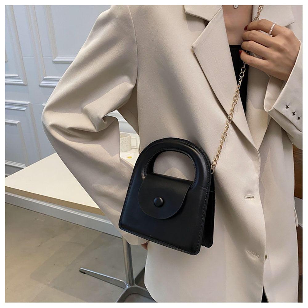 MIHAN1 Túi Xách Mini Phối Dây Xích Đeo Vai Dễ Thương