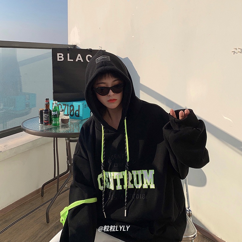 Hàng Có Sẵn Áo Hoodie Unisex Oversize Phong Cách Hàn Quốc