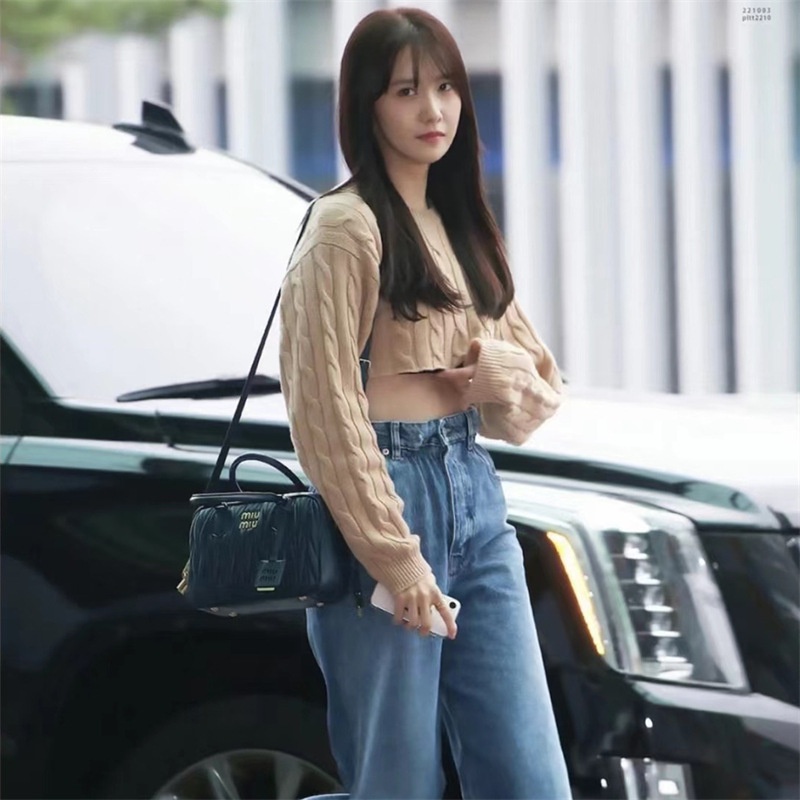 Túi Xách Đeo Vai / Đeo Chéo Bằng Da Mềm Họa Tiết Cừu Thời Trang Makaron