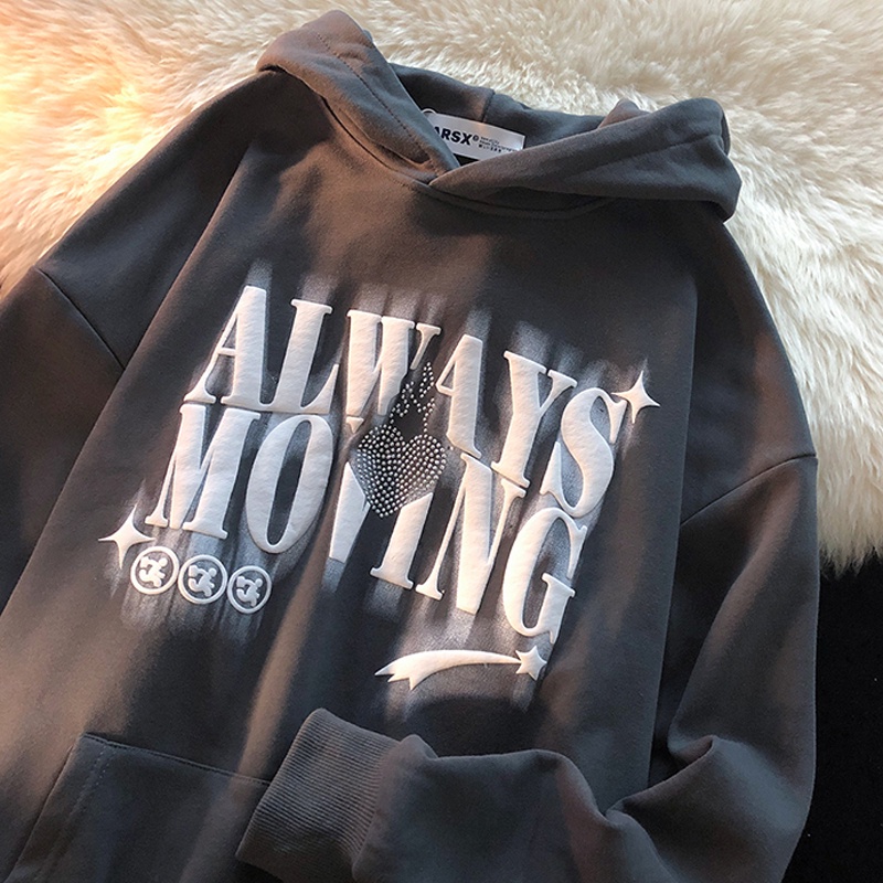 Hàng Có Sẵn Áo Hoodie Unisex Oversize Phong Cách Hàn Quốc