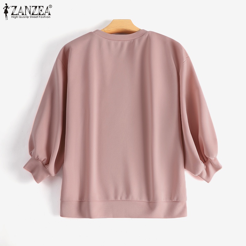Áo hoodies nữ ZANZEA tay 3/ 4 thời trang Hàn Quốc