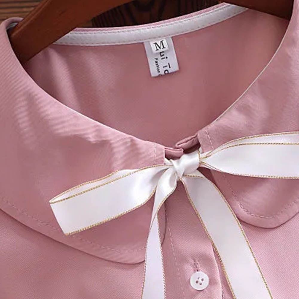 BEAR LEADER Đầm Công Chúa Thắt Nơ Eo Màu Trơn Thời Trang Mùa Hè 2023 Dành Cho Bé Gái