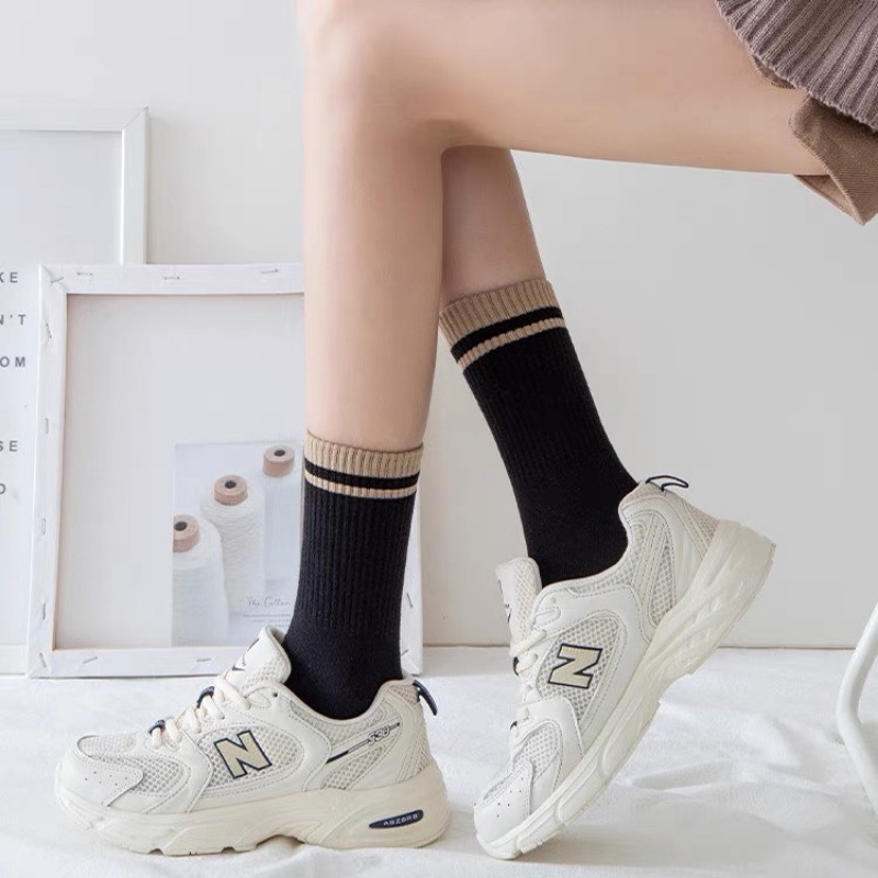 Vớ Cotton Nhiều Màu Họa Tiết Dễ Thương Phong Cách Hàn Quốc Cho Nữ