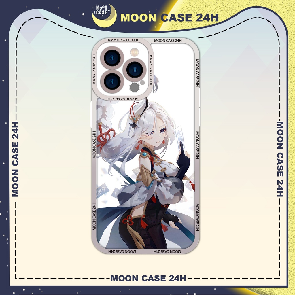 Ốp lưng iphone MOON CASE 24H Shenhe Genshin Impact Art ip 8/x/xs/xs max/11/12/13/14pro/plus/promax