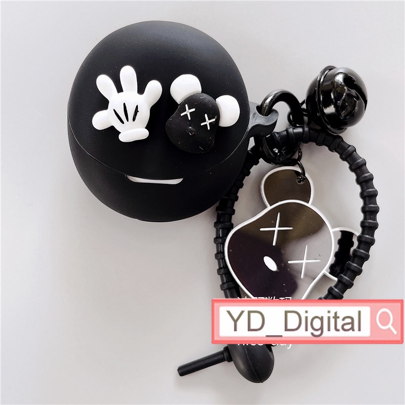 Vỏ Bảo Vệ Hộp Sạc Tai Nghe Oppo enco air 3 / air 2 / Buds 2 Bằng Silicon Họa Tiết Hoạt Hình KAWS Dễ Thương Chống