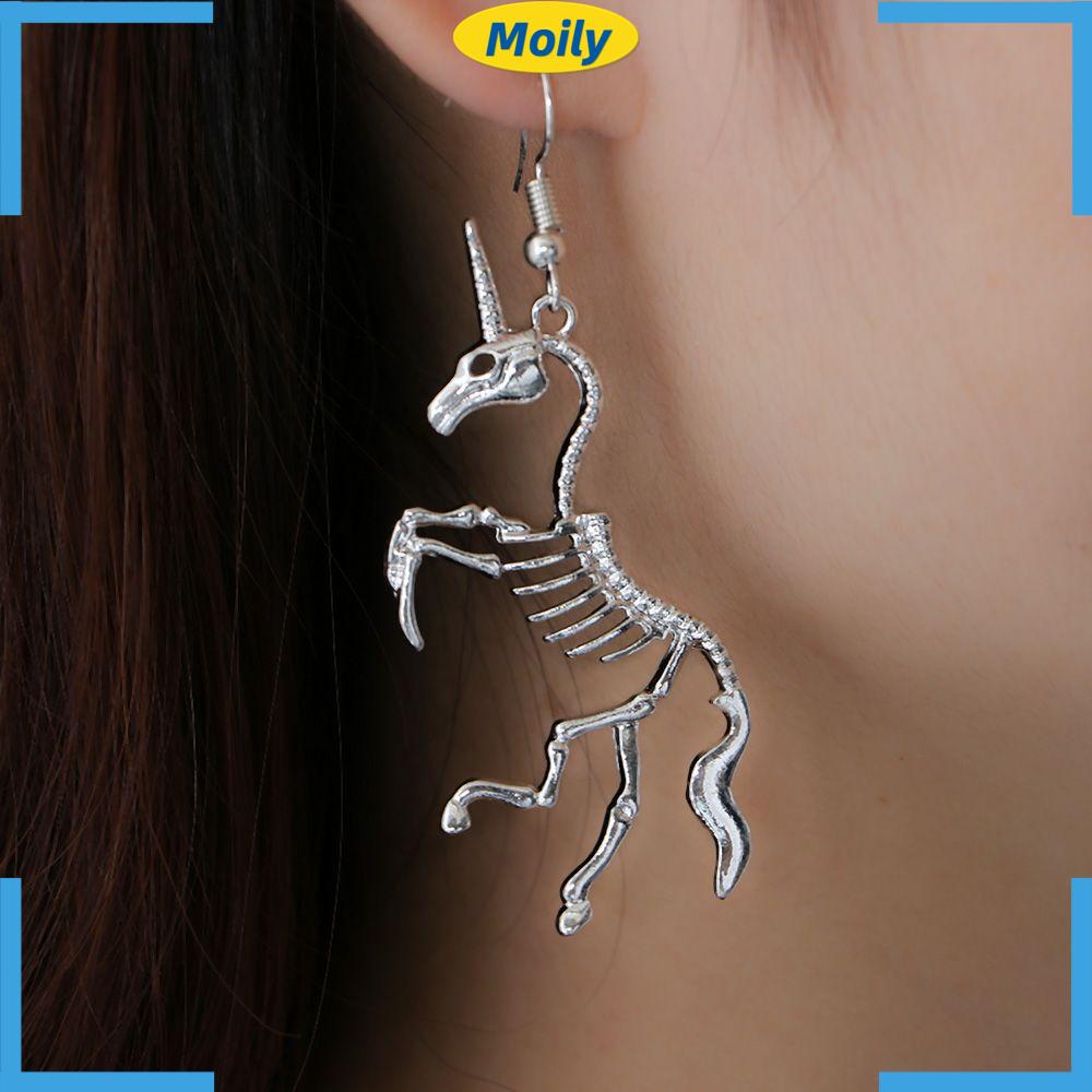 Bông Tai Hình Đầu Lâu Đính Đá Thời Trang Cho Nữ