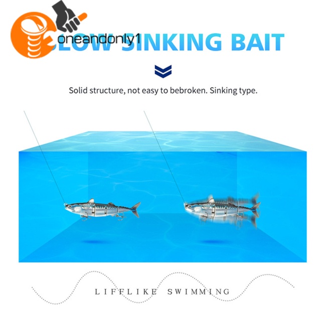 Mồi Câu Cá Giả 4 Đoạn Có Khớp Nối Tiện Dụng