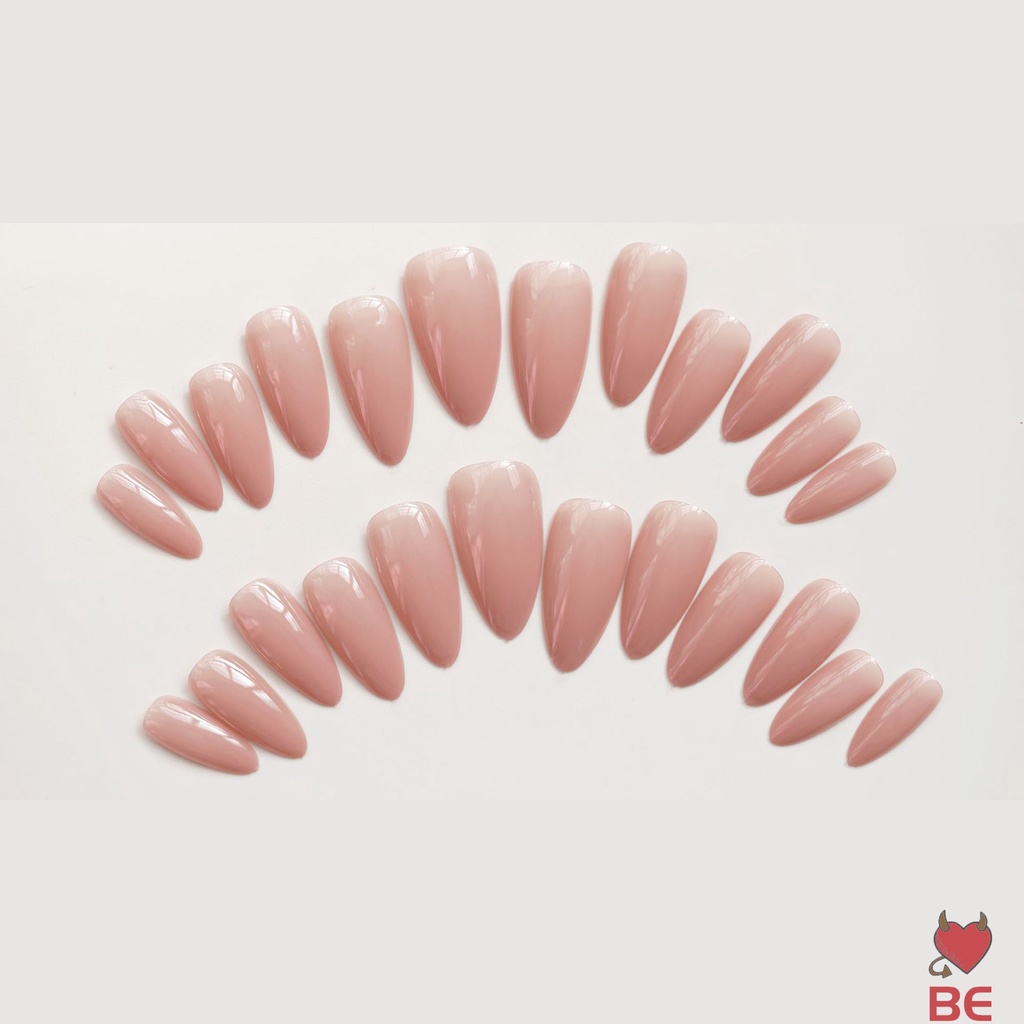 Bộ móng tay giả YADORNOS dáng dài màu trơn không gây kích ứng chuyên dụng cho salon