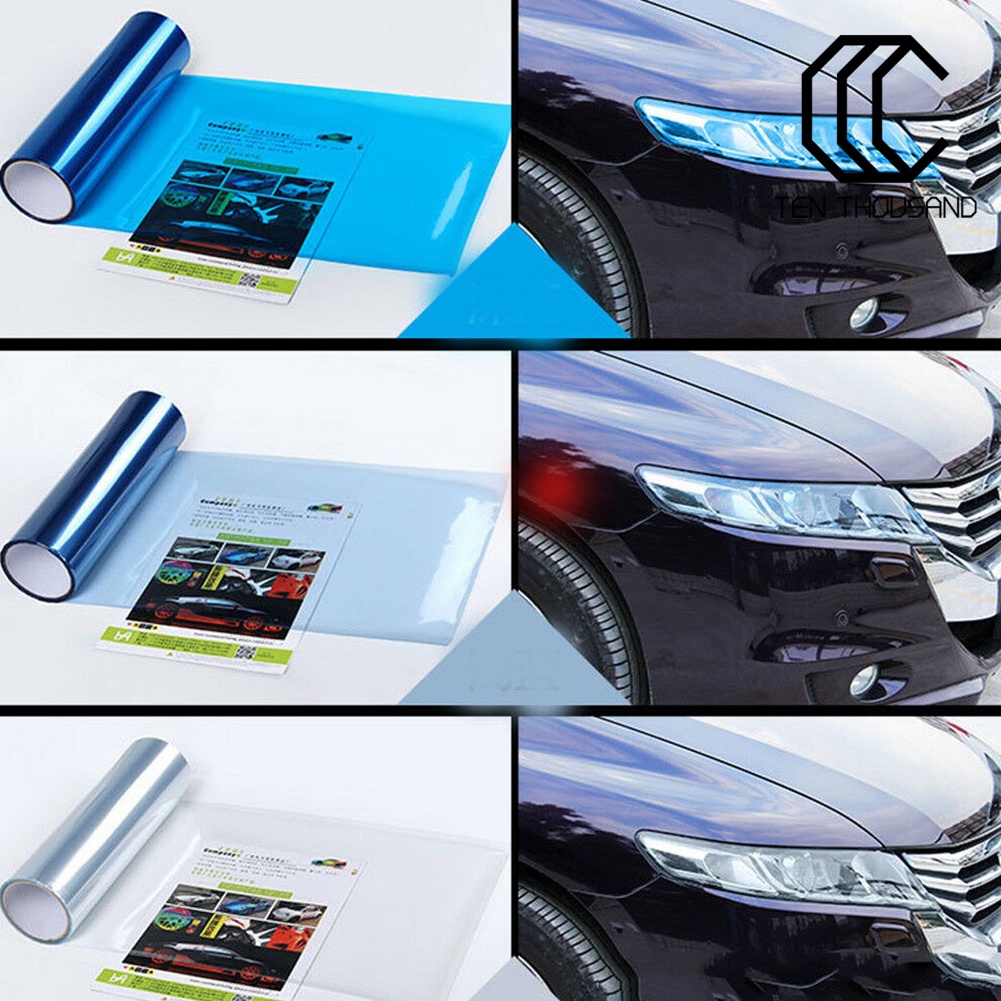 ☼60cmx30cm Car Light Styling Headlight Taillight Wrap Sheet Decal Sticker Film