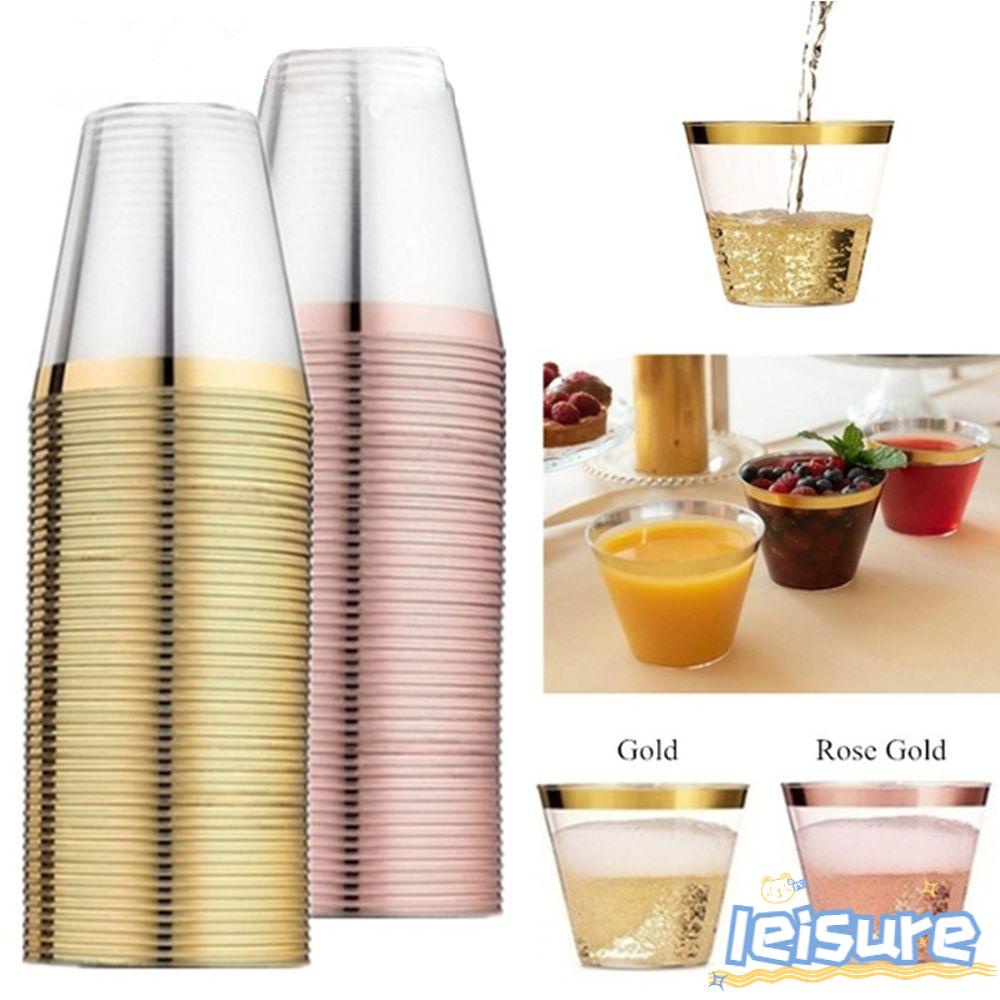 Set 10 / 20 / 30 Ly Nhựa Uống Nước Hình Hoa Hồng Xinh Xắn|Ly Rượu Trong Suốt Trang Trí Tiệc Sinh Nhật