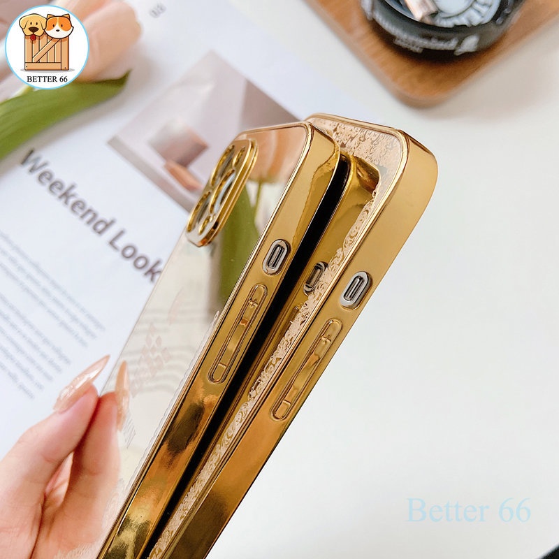 Ốp Điện Thoại Mặt Gương Mạ Điện Cao Cấp Cho IPhone 11 12 13 Pro Max 14 Plus