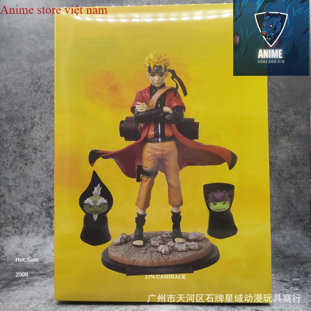 Uzumaki Naruto cao 30cm . Hokage Làng Lá - Tượng Figure Naruto