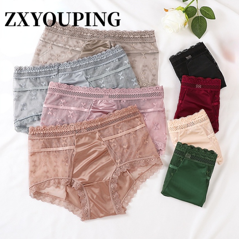 Quần Lót Ren Lưng Cao Plus Size M-XXL [Zxyouing]