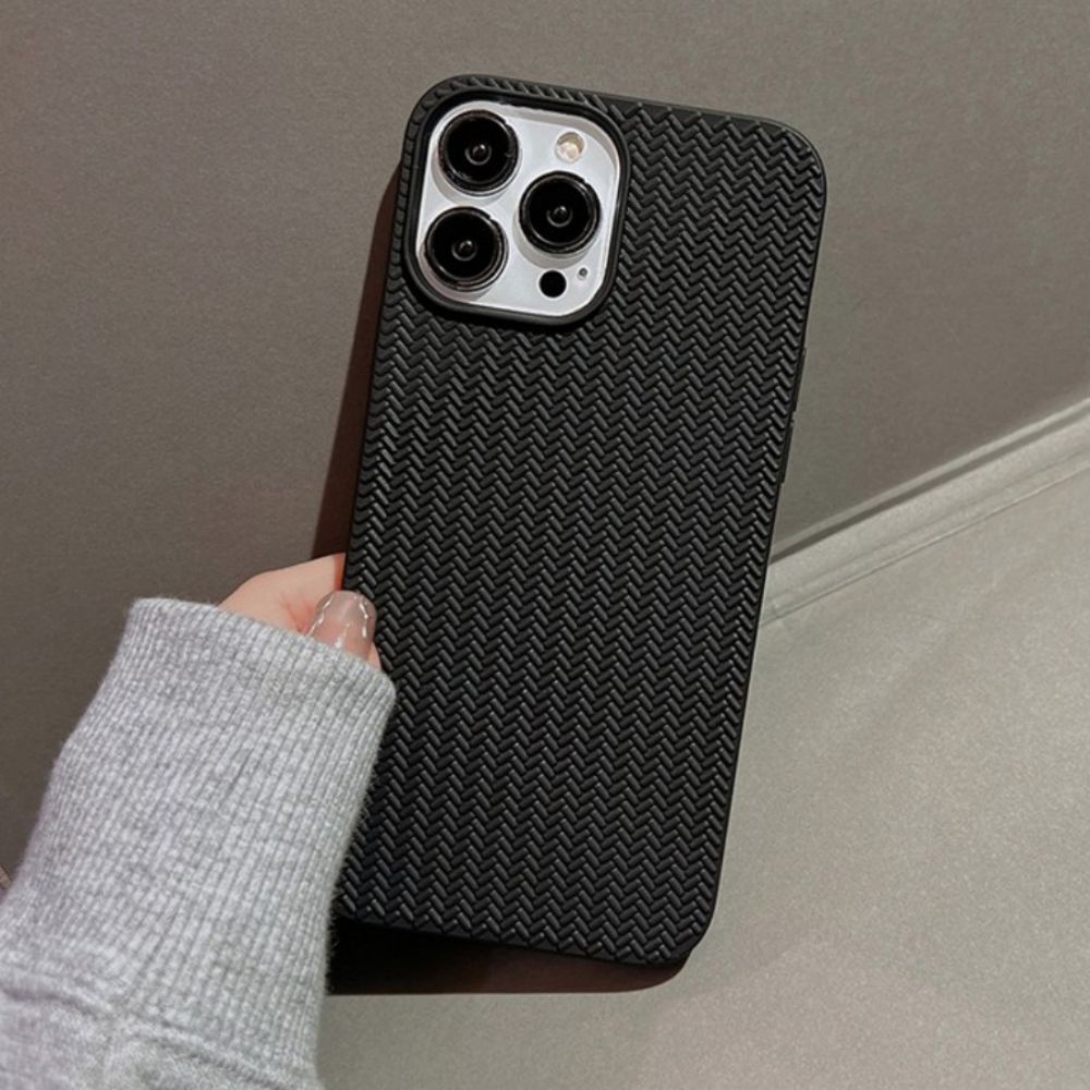 Ốp Điện Thoại Silicon TPU Mềm Chống Sốc Họa Tiết Đan Cho IPhone 11 12 13 14 Pro Max 14 Plus X XR 7 8 Plus SE